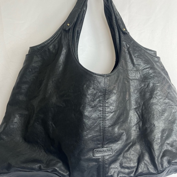 Black Leather Tote Bag by Christopher Kon - Picture 2 of 5